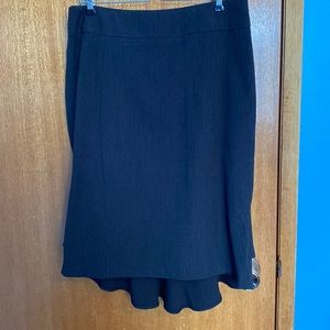 Grey-brown Le Chateau ruffle-back pencil skirt 11-12